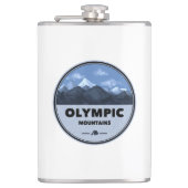 Olympic Mountains Washington Camping Flachmann (Vorderseite)