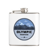 Olympic Mountains Washington Camping Flachmann (Vorderseite)