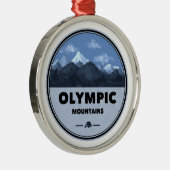 Olympic Mountains Washington Camping Ornament Aus Metall (Rechts)