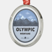 Olympic Mountains Washington Camping Ornament Aus Metall (Links)