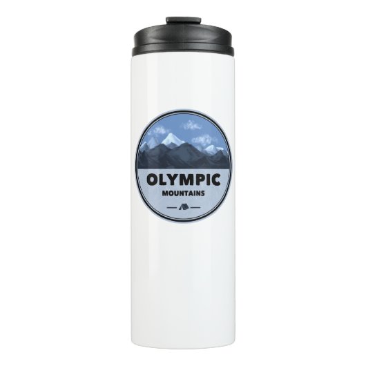 Olympic Mountains Washington Camping Thermosbecher (Vorderseite)