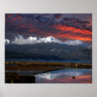 OLYMPIC MTS UND HOOD CANAL POSTER