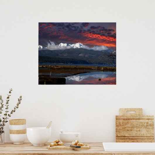 OLYMPIC MTS UND HOOD CANAL POSTER (Küche)