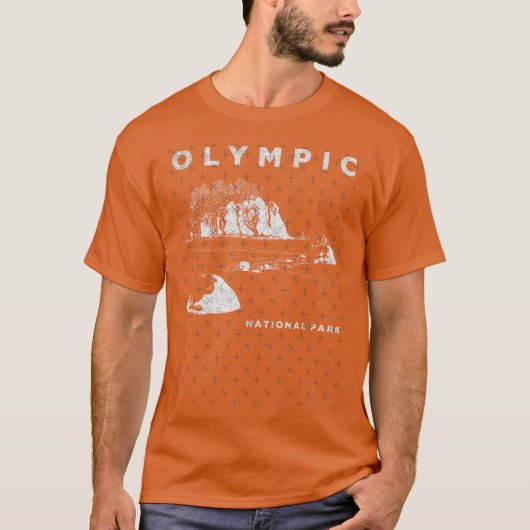 Olympic National Park Drawing Illustration friends T-Shirt (Vorderseite)