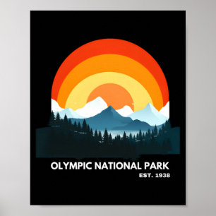 Olympic National Park Gegr. 1938 Wa State T-Shirt  Poster