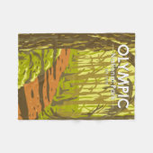 Olympic National Park Hoh Rainforest Washington Fleecedecke (Vorderseite (Horizontal))