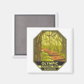 Olympic National Park Hoh Rainforest Washington Magnet (Vorderseite/Rückseite)
