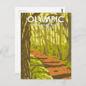 Olympic National Park Hoh Rainforest Washington Postkarte (Vorne/Hinten)