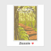 Olympic National Park Hoh Rainforest Washington WA Aufkleber (Blatt)