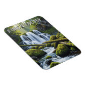 Olympic national park hoh rainforest waterfall magnet (Rechte Seite)