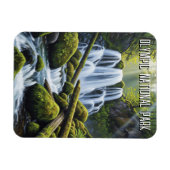 Olympic national park hoh rainforest waterfall magnet (Horizontal)