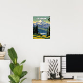 Olympic National Park Illustrationstext Poster (Heimbüro)
