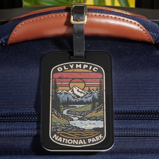 Olympic National Park Luggage Tag Gepäckanhänger (Vorderseite Insitu 2)