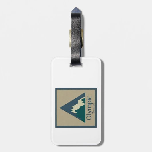 Olympic National Park Rustikal Gepäckanhänger (Rückseite vertikal)