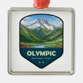 Olympic National Park Shield Ornament Aus Metall (Vorne)