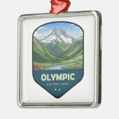 Olympic National Park Shield Ornament Aus Metall (Links)