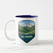 Olympic National Park Shield Zweifarbige Tasse (Links)