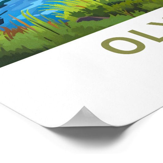 Olympic National Park Travel Print Poster (Ecke)