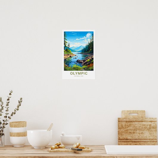 Olympic National Park Travel Print Poster (Küche)