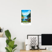 Olympic National Park Travel Print Poster (Heimbüro)
