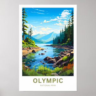 Olympic National Park Travel Print Poster