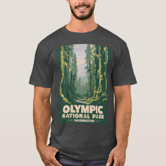 Olympic National Park vintage auf Deutsch T-Shirt