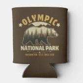 Olympic National Park Vintage Forest Landscape Dosenkühler (Rückseite)