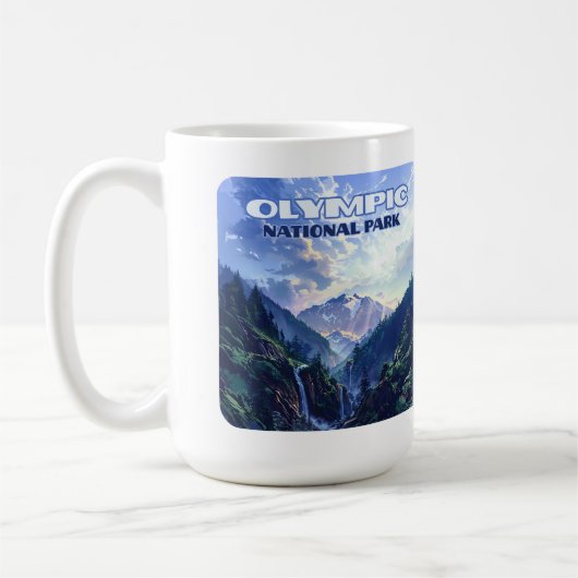 Olympic National Park Washington Mountains Vintag Kaffeetasse (Links)