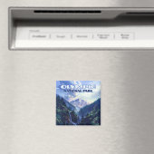 Olympic National Park Washington Mountains Vintag Magnet (In Situ (Geschirrspüler))