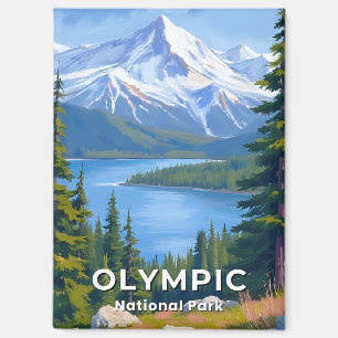 Olympic National Park Washington Reise Malerei Magnet