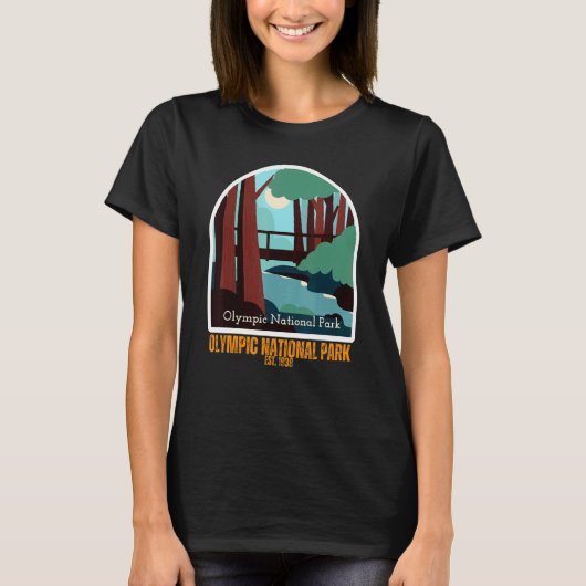 Olympic National Park Washington Staat Souvenir T-Shirt (Vorderseite)