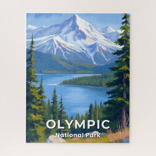 Olympic National Park | Washington Travel Art Puzzle (Vertikal)