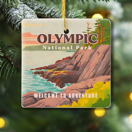 Olympic National Park Washington Vintag Souvenir Keramikornament