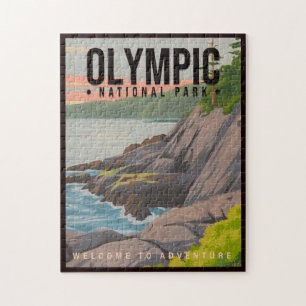 Olympic National Park Washington Vintag Souvenir Puzzle