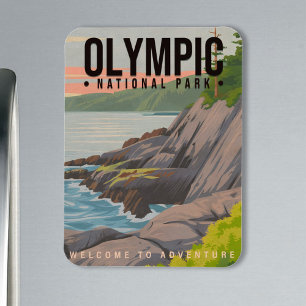 Olympic National Park Washington Vintage-Souvenir Magnet