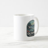 Olympic-Nationalpark-Küstenabzeichen Kaffeetasse (VorderseiteRechts)