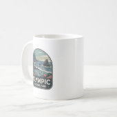 Olympic-Nationalpark-Küstenabzeichen Kaffeetasse (Vorderseite Links)