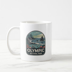 Olympic-Nationalpark-Küstenabzeichen Kaffeetasse