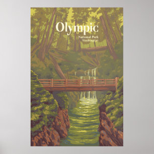 Olympic-Nationalpark-Reiseplakat Poster