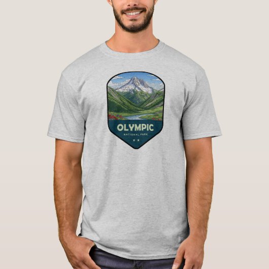 Olympic-Nationalpark-Schild T-Shirt (Vorderseite)