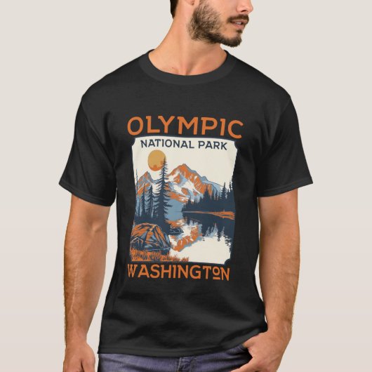 Olympic Nationalpark-Washington Abenteuer T-Shirt (Vorderseite)