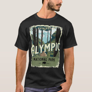 Olympic Nationalpark Washington Vintage Reise So T-Shirt