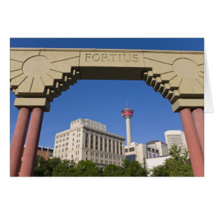 Olympic Plaza und Calgary Tower, Alberta, Kanada