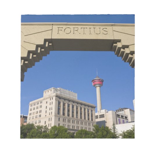 Olympic Plaza und Calgary Tower, Alberta, Kanada Notizblock (Vorderseite)