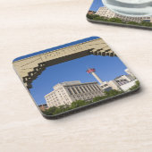 Olympic Plaza und Calgary Tower, Alberta, Kanada Untersetzer (Linke Seite)