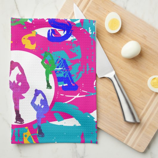 OLYMPIC SKATING GESCHIRRTUCH (Viertel Falte)