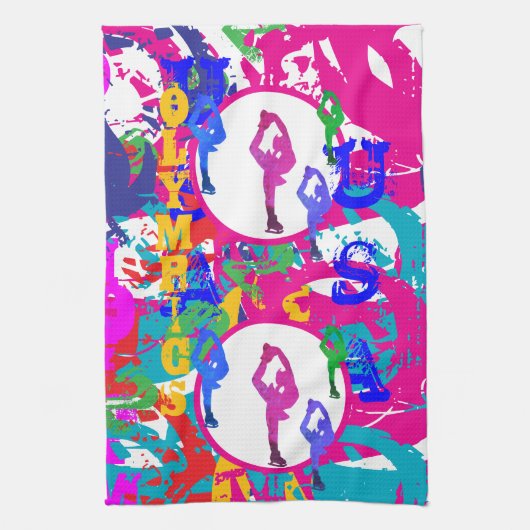 OLYMPIC SKATING  GESCHIRRTUCH (Vertikal)