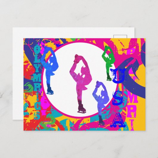 OLYMPIC SKATING  POSTKARTE (Vorne/Hinten)
