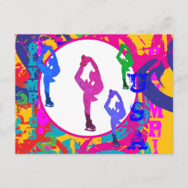 OLYMPIC SKATING POSTKARTE