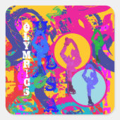 OLYMPIC SKATING QUADRATISCHER AUFKLEBER (Vorderseite)